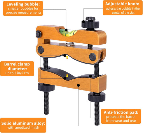 Scope Leveling Kit, Magnetic Universal Leveling Tool, Precision Leveling Bubble Clips for Equipment Repair and Maintenance...