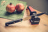 Arcos Sharpeners Manual Knife Sharpener tool. Made of ABS + TPE. Carbide and Ceramic Rollers. Keep Your Knives Razor Sharp. Black and Red Color...