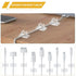 Clear Cable Management Clips, 50Pcs Adhesive Cord Holder Wire Hanger Electric Cord Organizers for Nightstand Office Desk Home Wall Car Wiring - Tr...