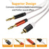 HOSONGIN RCA to Banana Plug Adapter Cable 6 Feet -2 Pack,RCA Male to Banana 2 Male Plug Y Splitter Speaker Wire Audio Cable, Gold-Plated Double Sh...
