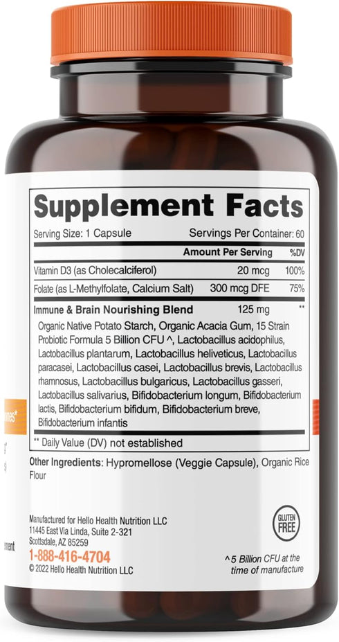 Daily Probiotic for Women, Men + Kids Probiotic –Belly Great Prebiotics and Probiotics for Gut Health & Immune Support + Vitamin D3, Folate B Vita...