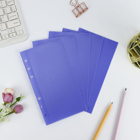 A6 Blue Cash Envelope, 2 Sets 6 Hole Budget Loose Leaf Binder Pockets Index Envelopes for Budgeting Money Saving (3 Set, 15 Pockets)...