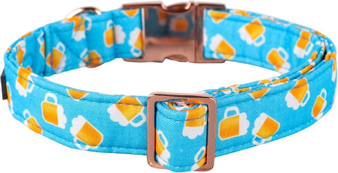 MR. CHUBBYFACE Spring Summer Dog Collar Cute Blue Beer Dog Collar Girl Boy Dog Collar for Small Medieum Large Dogs...