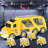 Trucks Cars Toys for 3 4 5 6 7 Year Old Boy Toddler, 5 in 1 Carrier Transport City Vehicles Toys with Light Sound, Christmas Birthday Gift for Tod...
