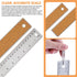 Stainless Steel Metal Ruler with Non-Slip Cork Back for Home Improvement, Planner Accessories, College School Supplies, Drafting Tools, Architectu...