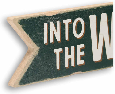 Into the Woods Arrow Wood Wall Decor - Rustic Outdoorsy Wall Art for Cabin, Lodge, or Man Cave...