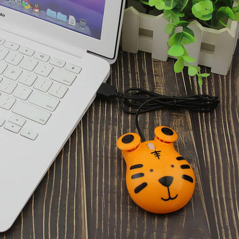 Cute Animal Shape USB Cable Mouse, Portable Travel Mini Optical Cartoon Mouse, Suitable for Computer Laptop PC Desktop Dchool Home Office Children...