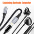 AGVEE 6.6ft Lightning Extension Cable, Braided Female to Male Extender Full Function Cord Compatible with iPhone iPad, Data Sync Video Audio & Cha...