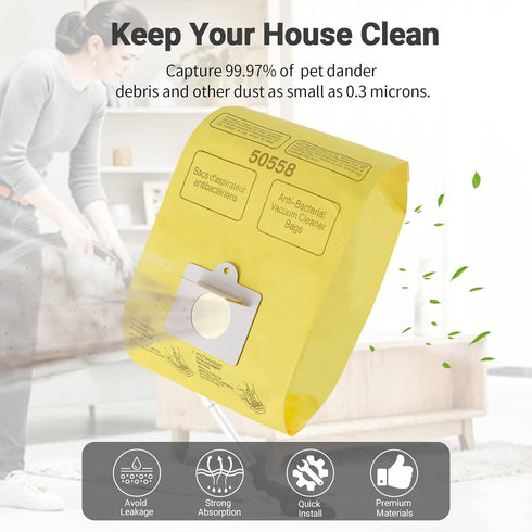 Vacuum Cleaner Bags Fit for Kenmore Canister Type C/Q 50555 50557 50558 and Type C-5, 10PCs...