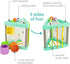 Infantino Activity Triangle & Shape Sorter with 4 Shapes, Bendy Bars, Maze Tracks & Spinning Gears for Infants & Toddlers 6M+...