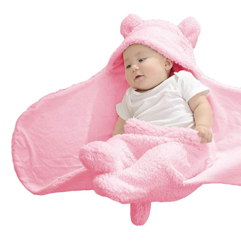 XMWEALTHY Cute Baby Items Newborn Plush Nursery Swaddle Blankets Soft Infant Girls Clothes Pink...