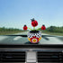 Red Solar Dancing Flower, Cute Power Flower for Car Decoration Swing Flowers, Solar Dashboard Decorations Flower Dancing Decor, Car Dashboard Swin...