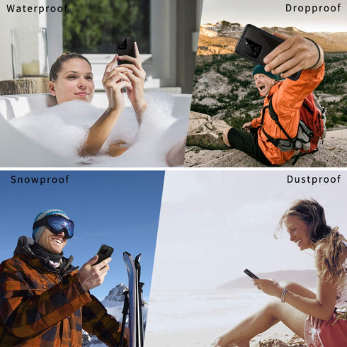 Lanhiem Galaxy S20 Ultra Case, Built-in Screen Protector IP68 Waterproof Dustproof Case, Full Body Heavy Duty Shockproof Protective Cover for Sams...