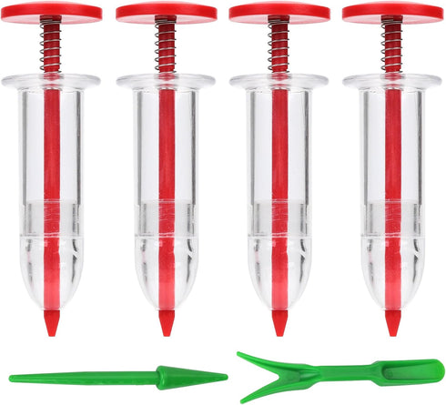 6pcs Mini Seed Spreader, Manual Seedlings Dibber and Widger Set Handheld Garden Hand Seed Sower Planter Tool Small Sowing Seed Dispenser for Tiny ...