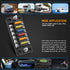 ELECTOP 6 Way Fuse Block Blade Fuse Box with Negative Bus, 6 Circuit Fuse Holder Fuse Block w/Negative Bus, Waterproof Protection Cover Sticker La...