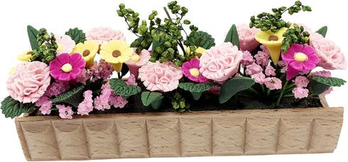 Miniature Potted Plant Flower Colorful 1:12 Mini Dollhouse Fairy Garden Bonsai Plant Clay Model Micro Landscape Decoration...