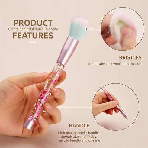 Makeup Brush set Unicorn Elf,Glitter Unicorn Foundation Sparkles Cute Fan Powder Blush Lip Highlight Eye shadow Eyebrow Makeup Brushes Set with Li...