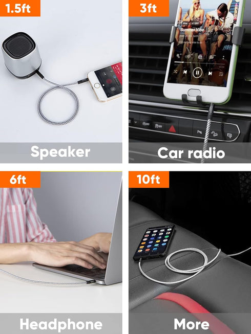 CableCreation Aux Cord (3FT/0.9M), 3.5mm Audio Cable Aux to Aux Cable 1/8 Auxiliary Stereo Audio Cable Male to Male for Car Headphones,Speaker, Ta...