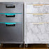 Marble Wallpaper Granite Grey/White Marble Vinyl Film Self Adhesive Wallpaper for Kitchen Cabinet Countertops Furniture Renovated Peel and Stick W...