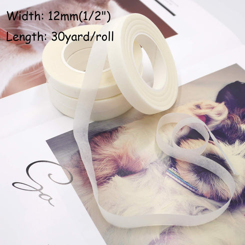 Honbay 4 Rolls 1/2" Wide 30Yard/Roll Floral Tapes for Bouquet Stem Wrap Florist Craft Projects (White)...