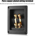 Speaker Terminal Connector, 4 Pure Copper Plated Wiring Terminal Speaker Terminal Box with 4 Mounting Holes...