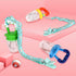 Food Feeder Baby Fruit Pacifier (3 Pcs) with 6 Different Sized Silicone Pacifiers 2 PCS Dispensing Spoon 90ML Spoons Clip Infant Teething Toy -Blu...