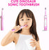 Dinosaur Toothbrush, Kids Sonic Electric Toothbrush for Children, Toddlers Boys Girls Age 3-12 with 30s Reminder, 2 Mins Timer, 5 Modes, 8 Brush H...