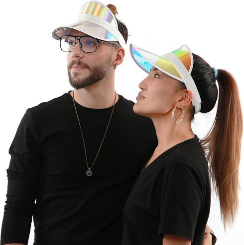 5 Pack Sun Visor Hats Women Clear Colorful Party Outdoor Sports Beach Golf Cap...