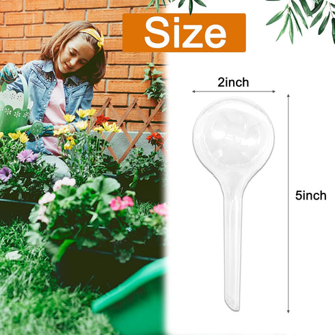 8 Pcs Clear Plant Watering Globes,Plastic Self-Watering Bulbs,Automatic Watering Globes,Garden Water Device for Plant Indoor Outdoor...