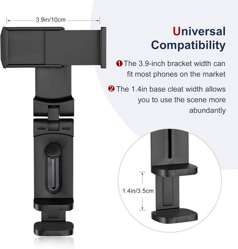 for Universal Airplane Travel Phone Holder: Travel Essentials Phone Mount for Desk with Multi-Directional 360 Degree Rotation,Travel Accessories M...