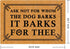 Funny Mats The Dog Barks It Barks for Thee Indoor Floor Welcome Mat for Entrance Way Rubber Back for Front Door Indoor Outdoor Cute Rugs 23.6"(L) ...