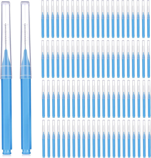 Patelai 100 Pieces Braces Brush for Cleaner Interdental Brush Toothpick Dental Tooth Flossing Head Oral Dental Hygiene Flosser Toothpick Cleaners ...
