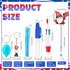 6 Pcs Nurse Pen Set Include 4th of July Gnome Retractable Nurse Badge Reel Highlighter Permanent Marker Retractable Ball Pen LED Flashlight Keycha...