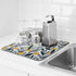 Dish Drying Mat for Kitchen Counter Pad Rack Mat Countertop Dishes, 16'' x 18'' Microfiber Dish Drying Mat Super Absorbent Dishware drying pad Dry...