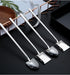 Fruit Dessert Shovel Spoons Set 4PCS, 6.8 inch Stainless Steel Mixed Dinner Teaspoon Spoons for Dessert Coffee Tea Ice Cream Fruit Cake for Home K...