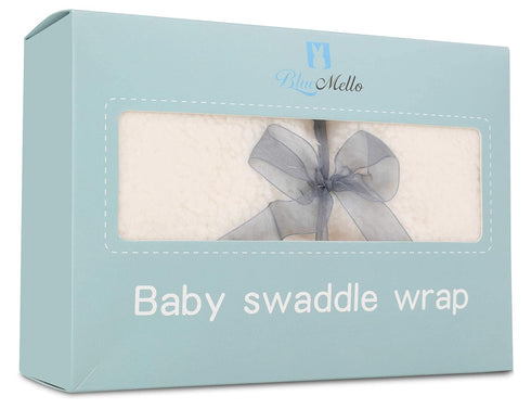 BlueMello Baby Swaddle Blanket | Ultra-Soft Plush Unicorn Essential for Infants 0-6 Months | Swaddling Wrap White | Ideal Newborn Registry and Tod...