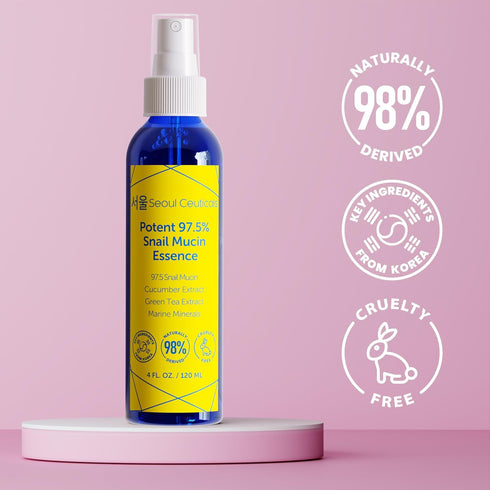 SeoulCeuticals Korean Face Mist 97.5% Snail Mucin Essence - K Beauty Skincare Facial Spray - Cucumber Extract + Marine Minerals + Green Tea + Aloe...