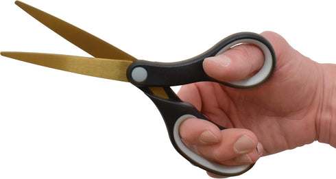 Westcott 55847 8-Inch Titanium-Bonded Scissors For Office and Home, Black/Gold, 2 Pack...
