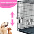 Pet Dog Food Water Bowl for Cage, Stainless Steel Non-Spill Kennel Hanging Cats Bowls with Clamp Holder Crate Feeder Dish for Small Medium Large D...