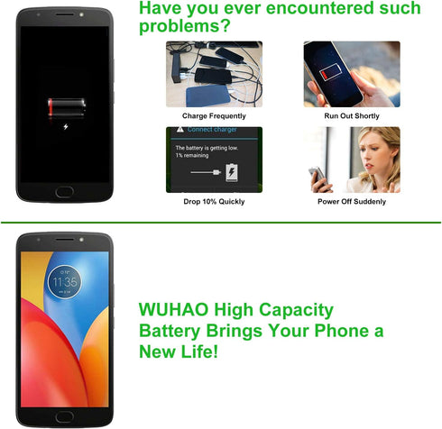 for E5 Plus XT1924-7 (T-Mobile) Replacement Battery, Compatible with XT1924-4,E5 Supra XT1924-6,for SNN5989A Battery with Adhesive Tape Tool Repai...