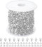 Kyutong Silver Necklace Chain for Jewelry Making Stainless Steel Cable Link Chain Bulk Thin Jewelry Making Supplies Chains with Lobster Clasps Jum...
