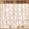 5 Inch Letter Stencils Numbers Craft Stencils, 42 Pcs Reusable Plastic Alphabet Drawing Templates for Painting on Wood, Wall, Fabric, Rock, Signag...