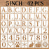 5 Inch Letter Stencils Numbers Craft Stencils, 42 Pcs Reusable Plastic Alphabet Drawing Templates for Painting on Wood, Wall, Fabric, Rock, Signag...