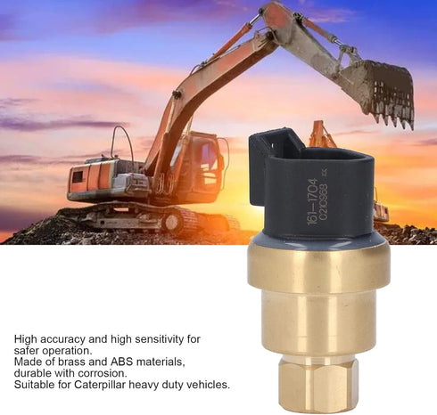 1611704 Pressure Sensor Original Equipment Engine Oil Pressure Sensor Brass ABS Pressure Sensor Switch for Caterpillar Heavy Duty 1611704...