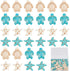 SUNNYCLUE 1 Box 200Pcs Turtle Beads Charm Starfish Beads Bulk Blue White Synthetic Turquoise Sea Ocean Animal Bead Tortoise Summer Hawaii Beaded f...