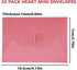32pcs Heart Clasp Mini Envelopes, Red Cute Tiny Envelopes, Cute Present Card Holder for Love Letters & Personal Notes, Wedding Greeting Party...