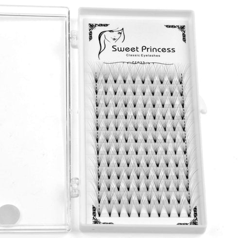 12rows,120pcs 10D Premade Volume Fans Eye Lashes Extensions Thickness 0.07mm D Curl Black Soft Individual False Eyelashes Makeup Fake Lashes Clust...