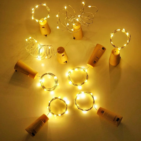 Wine Bottle Lights with Cork, LoveNite 10 Pack Battery Operated Bright LED Fairy Mini String Lights for Liquor Bottles DIY, Birthday Party, Christ...