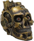 Ebros Gift Mad Max Steampunk Geared Cyborg Robotic Skull Decorative Box Figurine Skull Bowl Container Jewelry Trinket Storage Stash Box Or Pen Mak...
