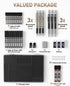 Nicpro 35PCS Art Mechanical Pencil Set, 3 PCS Metal Drafting Pencil 0.5 mm & 0.7 mm & 0.9 mm & 3 PCS 2mm Lead Holder (6B 4B 2B HB 2H 4H Colors) Fo...